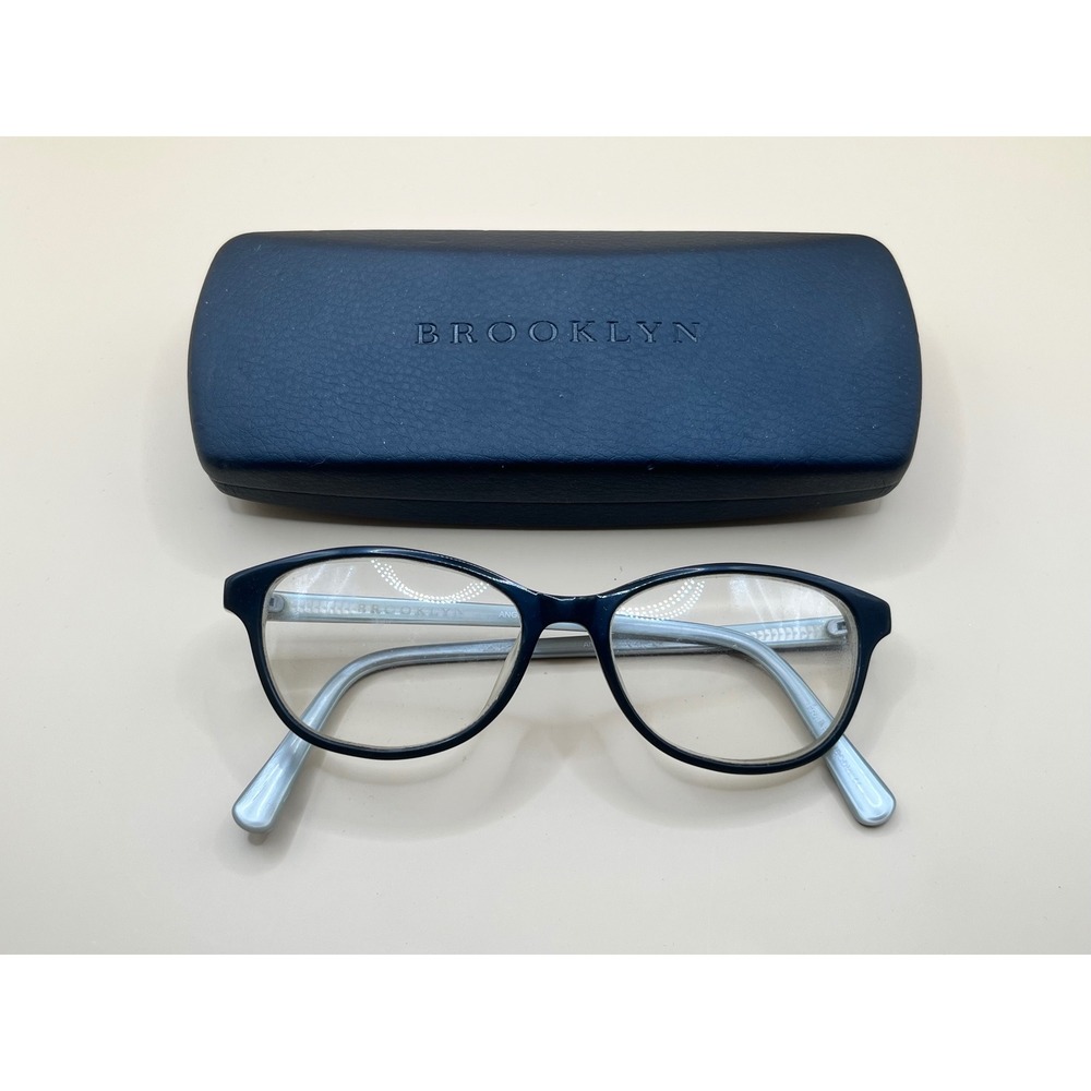 Brooklyn Spectacles Angela Black Pearl Cat Eye Eyeglasses Frames 52-16-145 Case